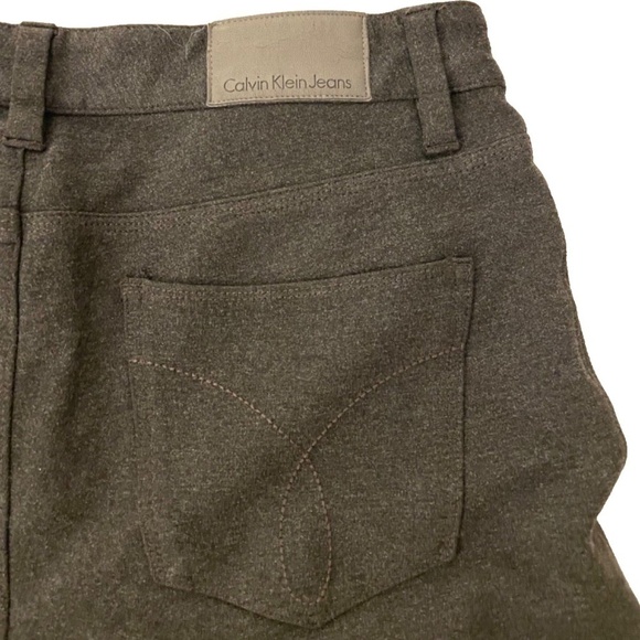 Calvin Klein Skinny Jean Style Stretch Leggings Charcoal Grey Heather Size 27 - Picture 5 of 5